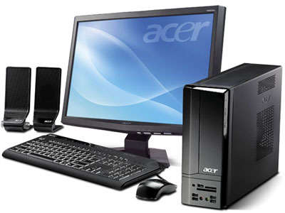 Image shows a sample desktop computer, displaying some basic components forming it